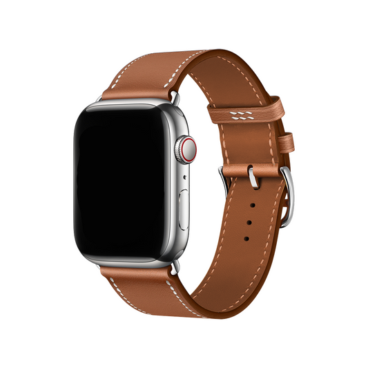 Apple Watch Faux Leather Band Brown