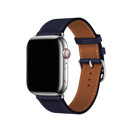 Apple Watch Faux Leather Band Navy