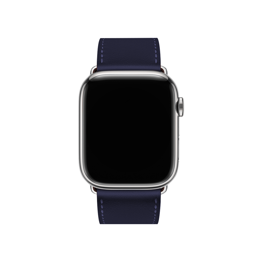Apple Watch Faux Leather Band Navy