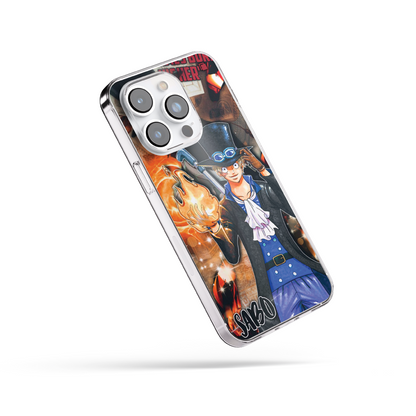 iPhone CP Print Case One Piece Sabo Flame